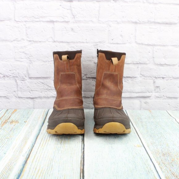 LL Bean Tek 2.5 Brown Leather Side Zipper Storm Chaser Boots Size 8 M - Picture 4 of 9